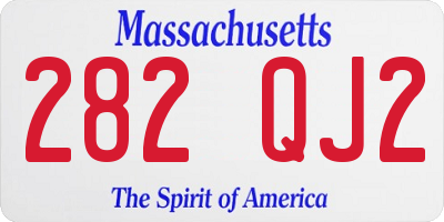 MA license plate 282QJ2