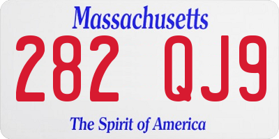 MA license plate 282QJ9