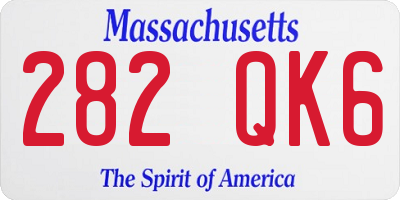 MA license plate 282QK6