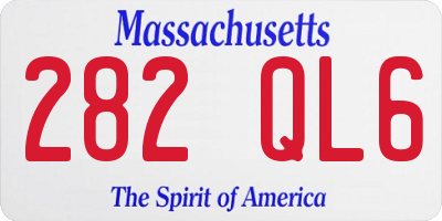 MA license plate 282QL6