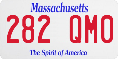 MA license plate 282QM0