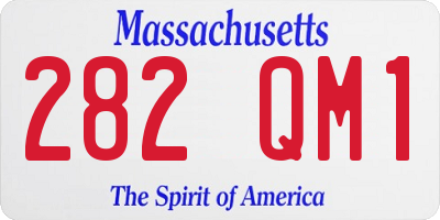 MA license plate 282QM1