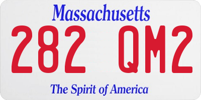 MA license plate 282QM2