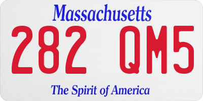 MA license plate 282QM5