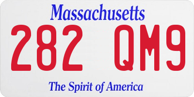 MA license plate 282QM9