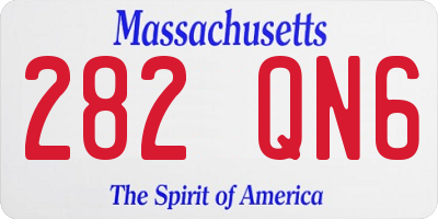 MA license plate 282QN6