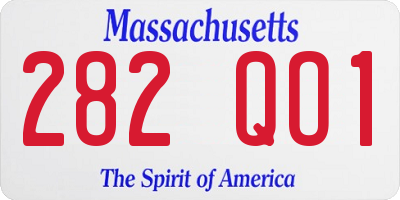 MA license plate 282QO1