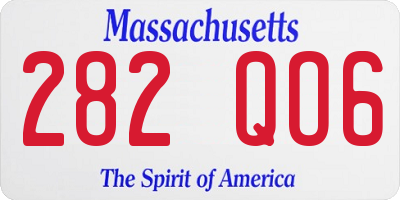 MA license plate 282QO6