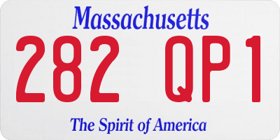 MA license plate 282QP1