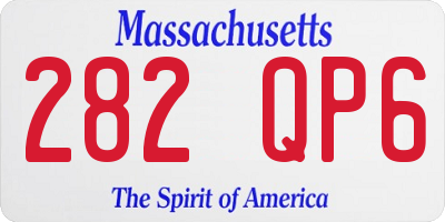 MA license plate 282QP6