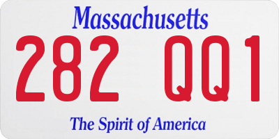 MA license plate 282QQ1