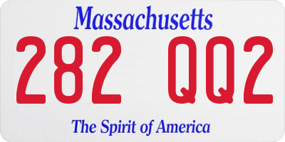 MA license plate 282QQ2