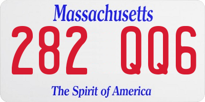 MA license plate 282QQ6