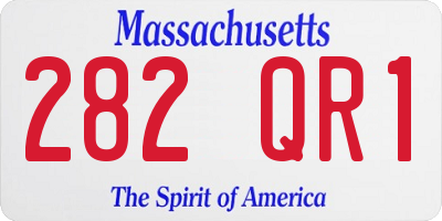 MA license plate 282QR1