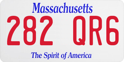 MA license plate 282QR6