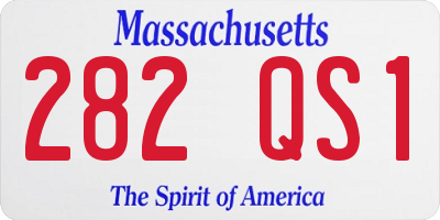 MA license plate 282QS1
