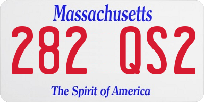 MA license plate 282QS2