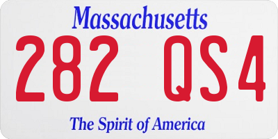 MA license plate 282QS4