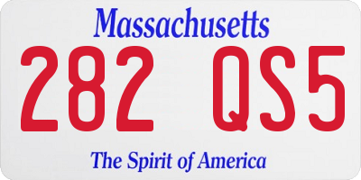 MA license plate 282QS5