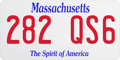 MA license plate 282QS6