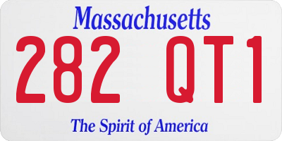 MA license plate 282QT1