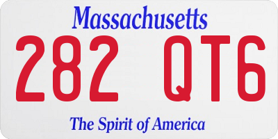 MA license plate 282QT6