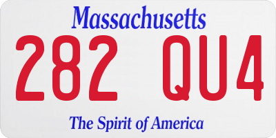 MA license plate 282QU4
