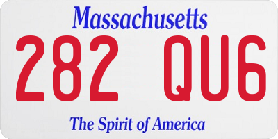 MA license plate 282QU6