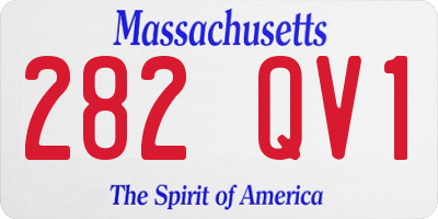 MA license plate 282QV1