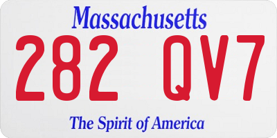 MA license plate 282QV7