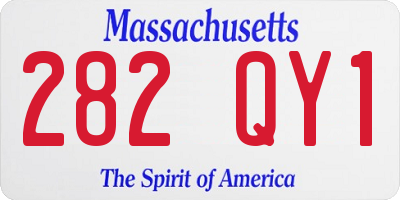 MA license plate 282QY1