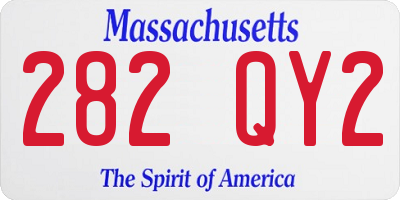MA license plate 282QY2