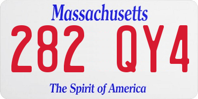 MA license plate 282QY4