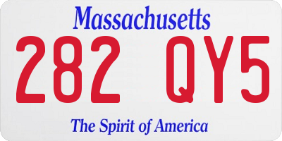 MA license plate 282QY5