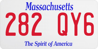 MA license plate 282QY6