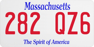 MA license plate 282QZ6