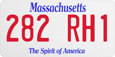 MA license plate 282RH1