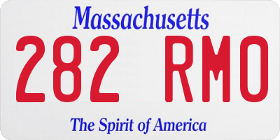 MA license plate 282RM0