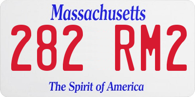 MA license plate 282RM2