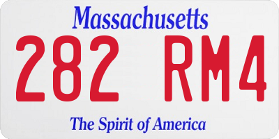 MA license plate 282RM4