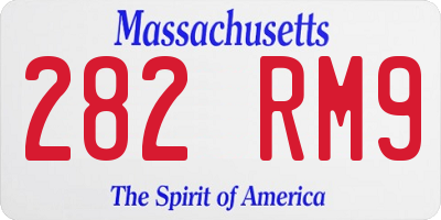 MA license plate 282RM9