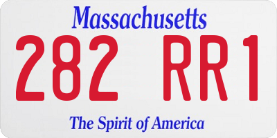 MA license plate 282RR1