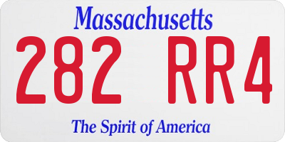 MA license plate 282RR4
