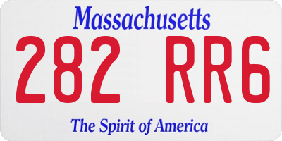 MA license plate 282RR6