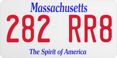 MA license plate 282RR8