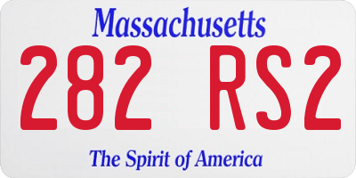 MA license plate 282RS2