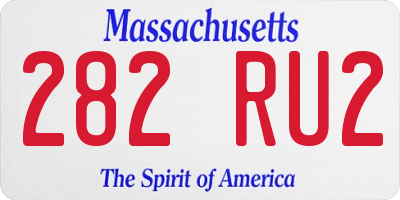 MA license plate 282RU2