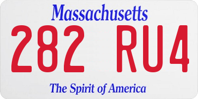 MA license plate 282RU4