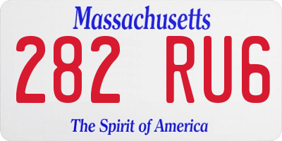 MA license plate 282RU6