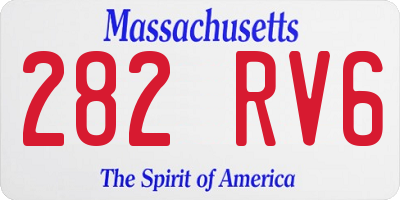 MA license plate 282RV6